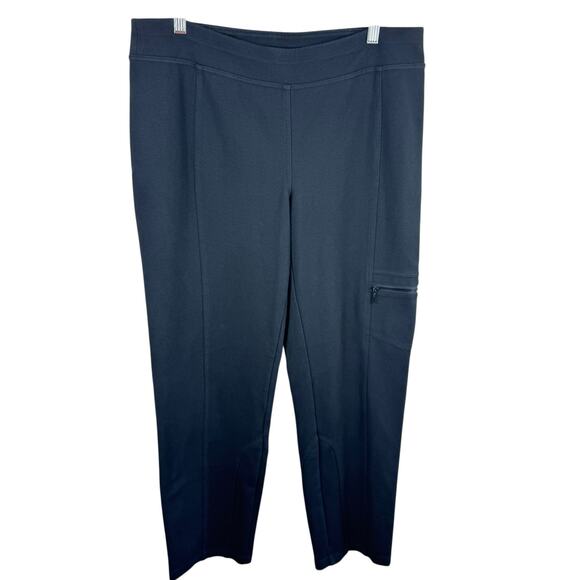 Zenergy By Chico's Black Cotton Blend Casual Mid Rise Sweatpants Size M - Picture 1 of 6